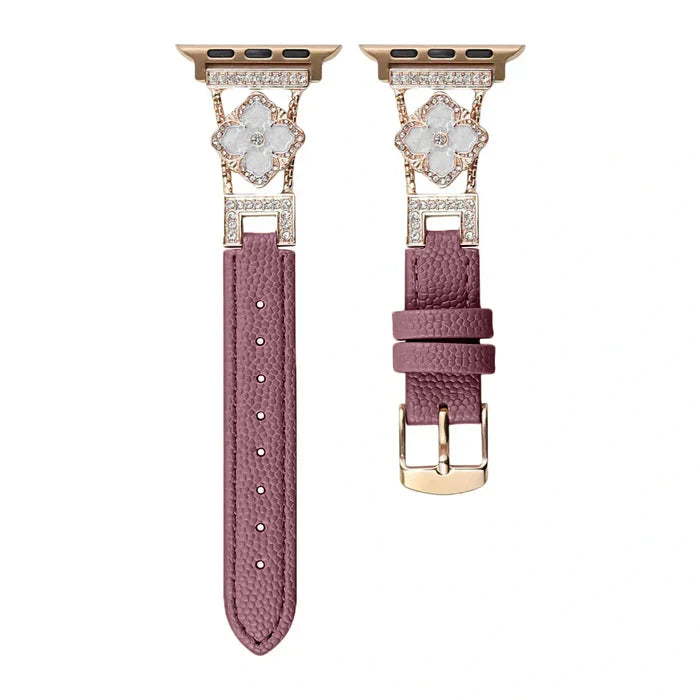 Elegant Floral Leather Band