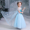 Frozen Elsa Princess Sequins Girls Costume Dresses For Cosplay Party Holiday Fancy Dress