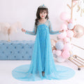 Frozen 2 Toddler Kids Elsa Princess Sequins Girls Costume Trailing Dresses For Birthday Holiday Cosplay Party