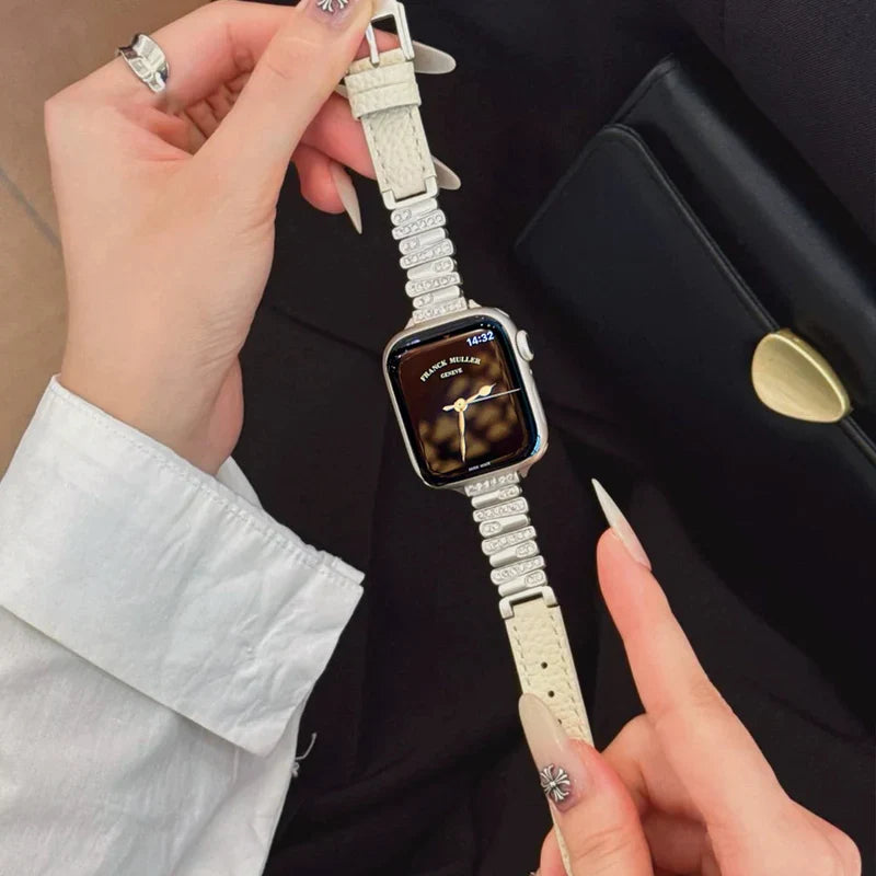 Irregular Leather Strap For Apple Watch