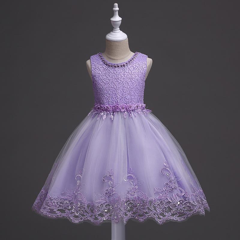 New Girl Dresses Toddler Kids Princess Formal Party Graduation Bridesmaid Dresses