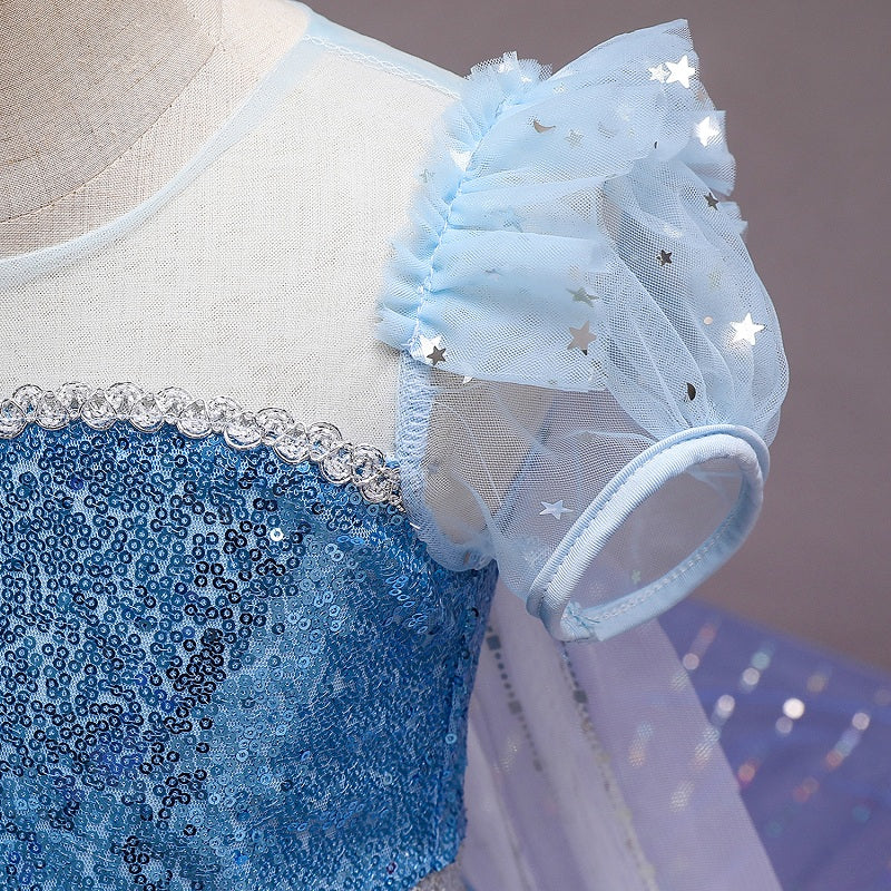 Frozen 2 toddler Princess Costume Trailing Elsa Dress for Girls