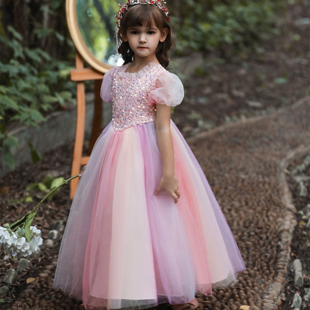 Flower Girl Dress Formal Sequins Wedding Dresses Princess Ball Gown