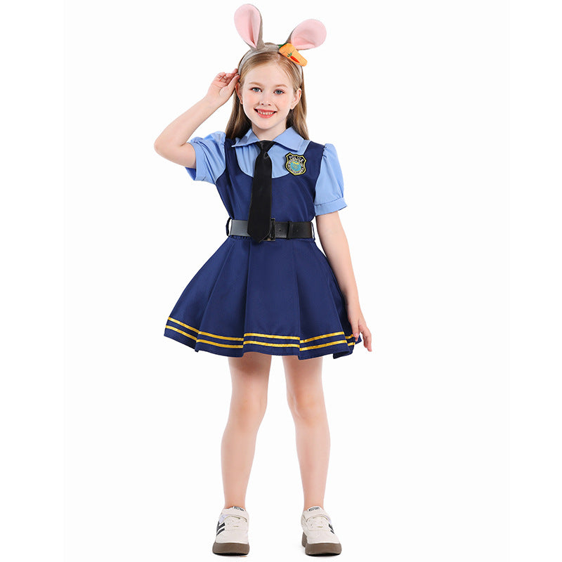 Zootopia Judy Cosplay Girl Costume Dress For Party Holiday Wedding