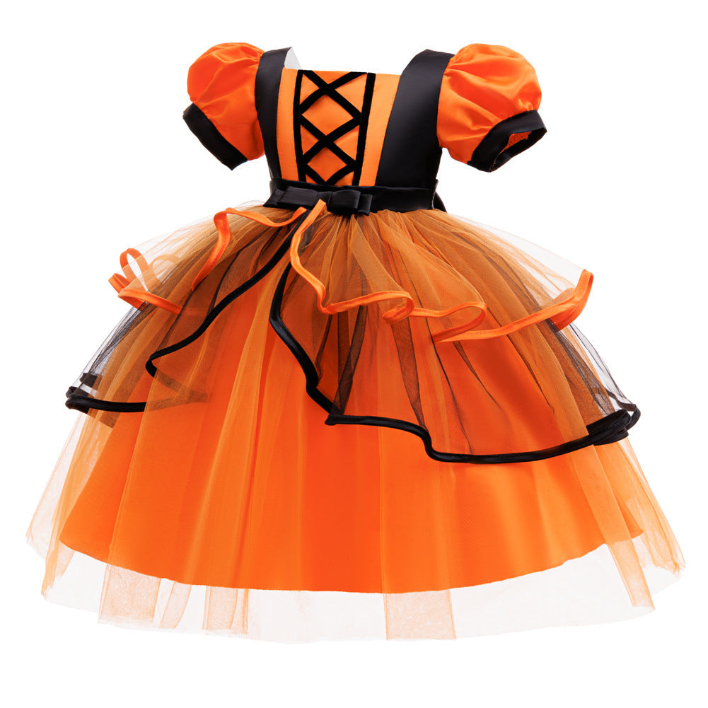 Witch Cosplay Girl Costume Dress Set For Party Holiday Halloween Masquerade