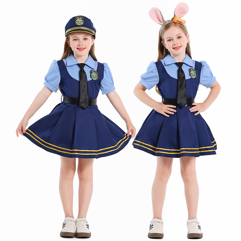 Zootopia Judy Cosplay Girl Costume Dress For Party Holiday Wedding