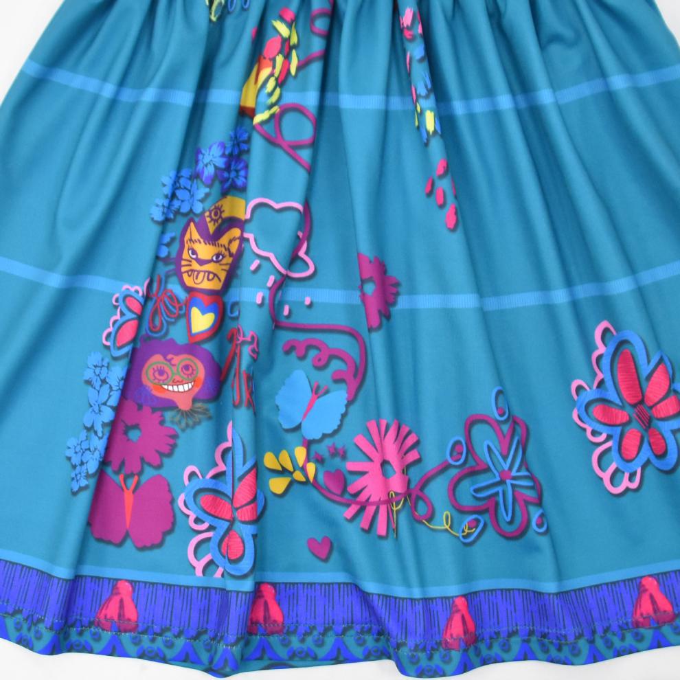 New Encanto Inspired Cosplay Flutter Sleeve Girl Costume Dresses