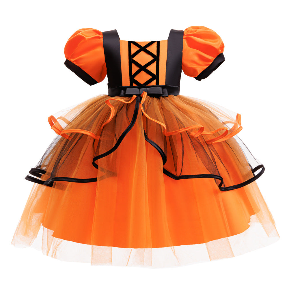 Witch Cosplay Girl Costume Dress Set For Party Holiday Halloween Masquerade