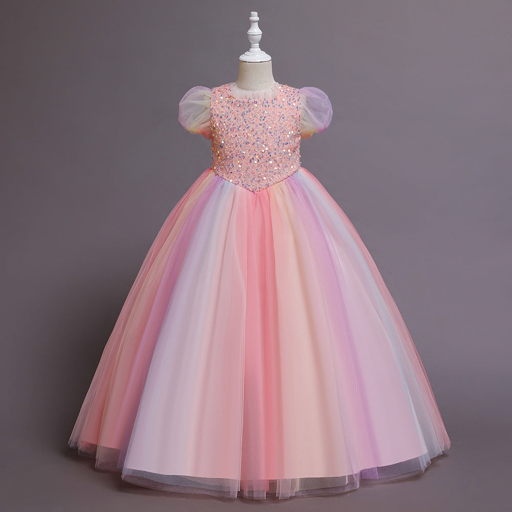 Flower Girl Dress Formal Sequins Wedding Dresses Princess Ball Gown