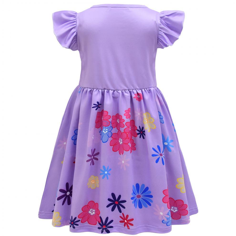 New Encanto Inspired Cosplay Flutter Sleeve Girl Costume Dresses