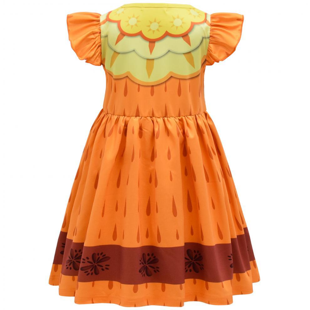 New Encanto Inspired Cosplay Flutter Sleeve Girl Costume Dresses