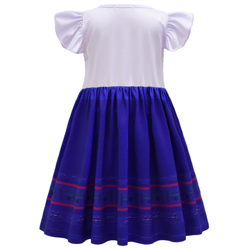 New Encanto Inspired Cosplay Flutter Sleeve Girl Costume Dresses
