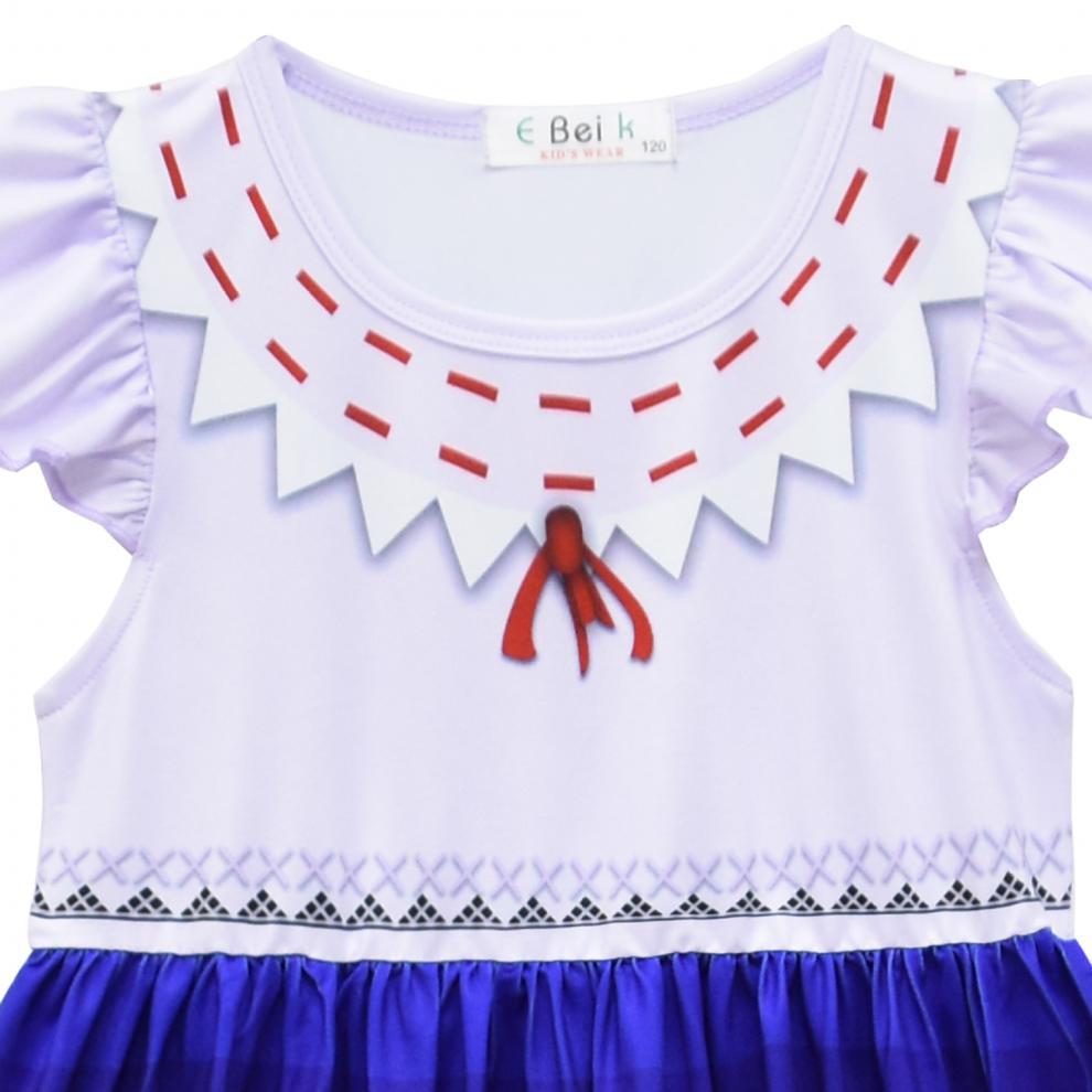 New Encanto Inspired Cosplay Flutter Sleeve Girl Costume Dresses