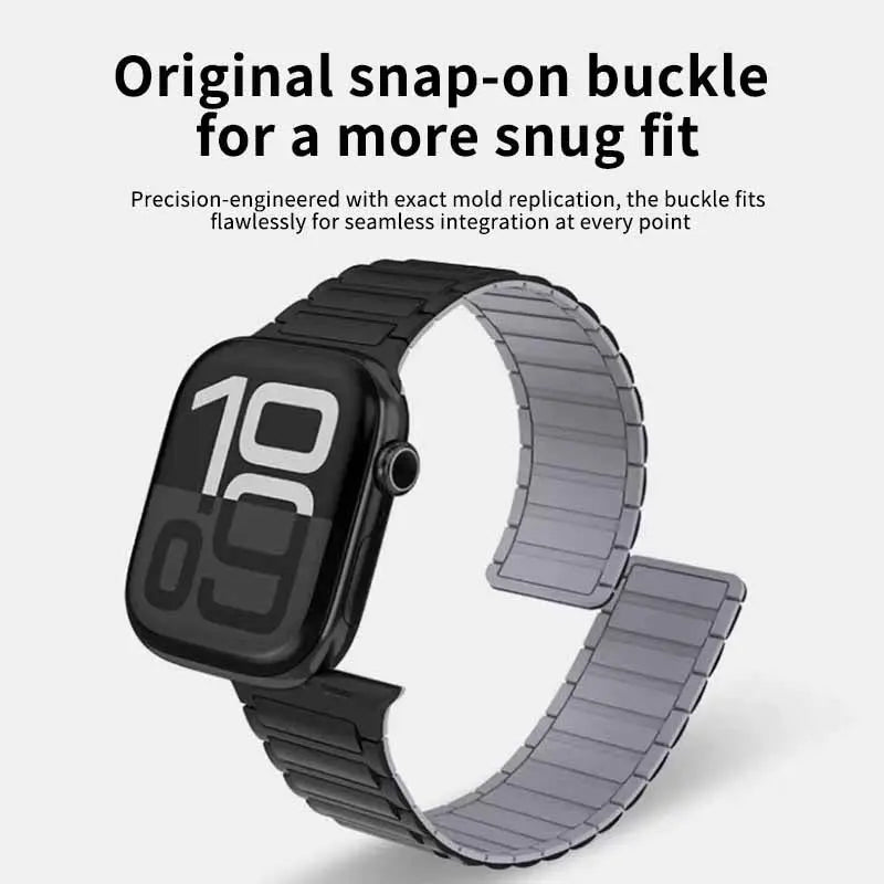 Silicone magnetic loop watch band