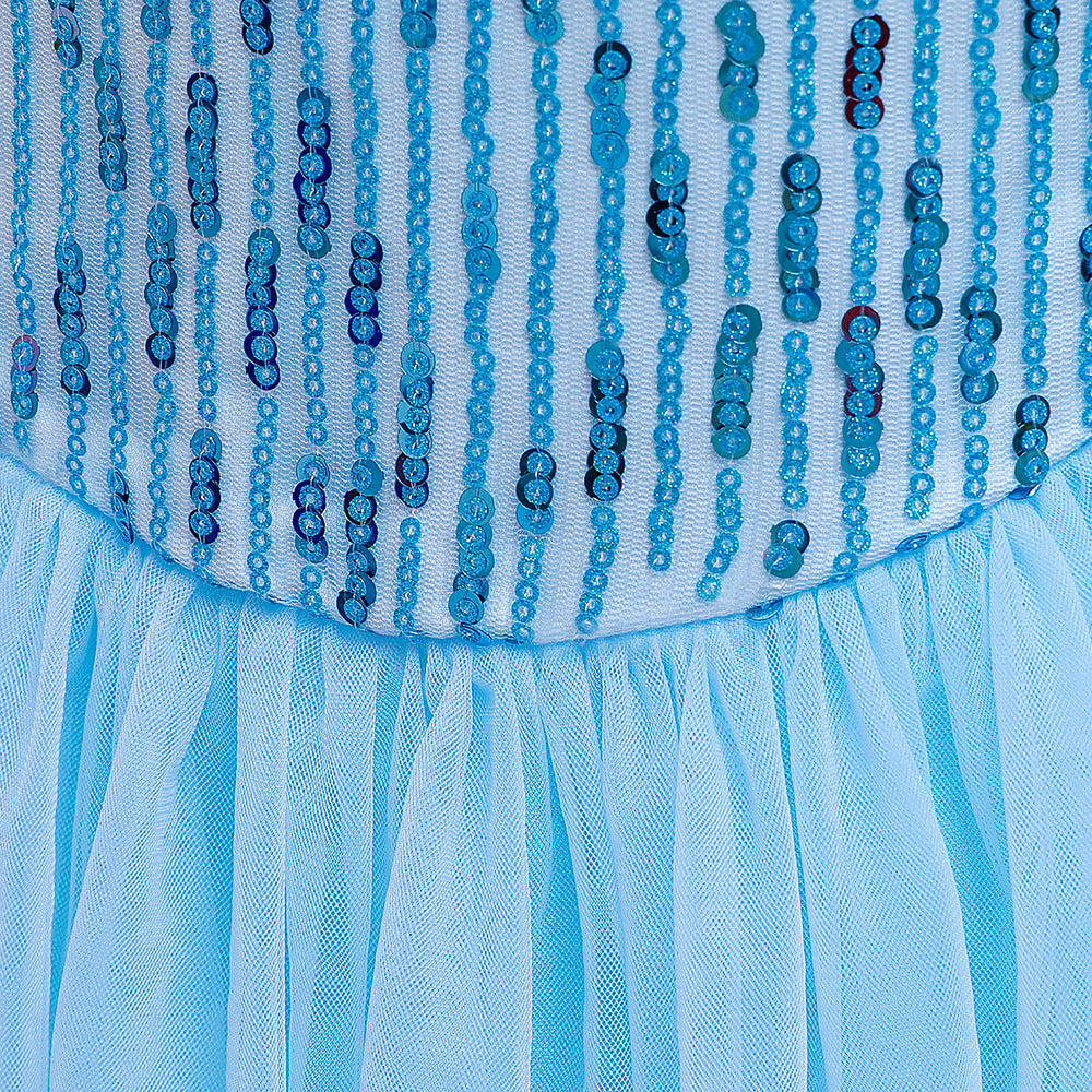 Frozen 2 Elsa Princess Sequins Girls Costume Dresses Cosplay Party Holiday