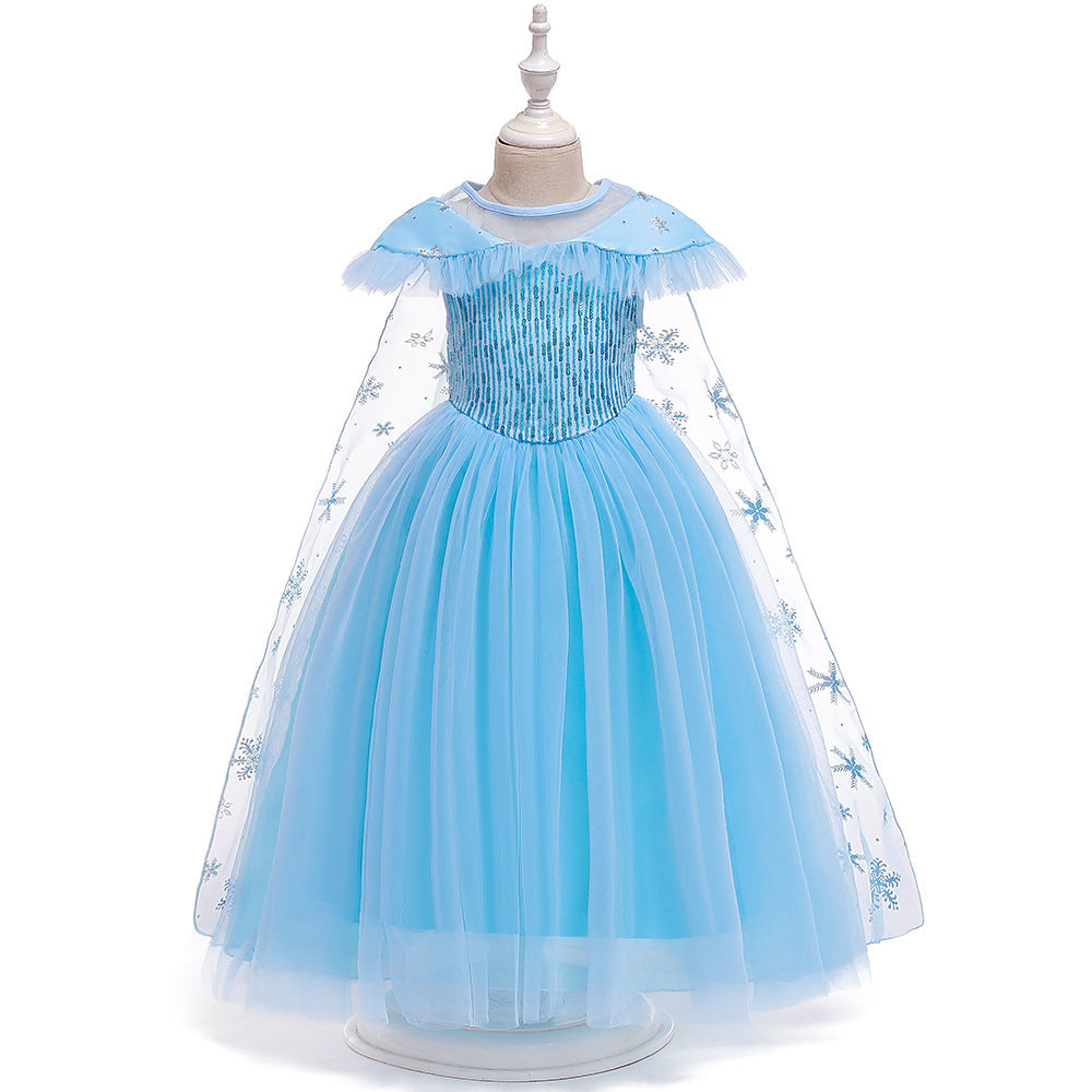 Frozen 2 Elsa Princess Sequins Girls Costume Dresses Cosplay Party Holiday
