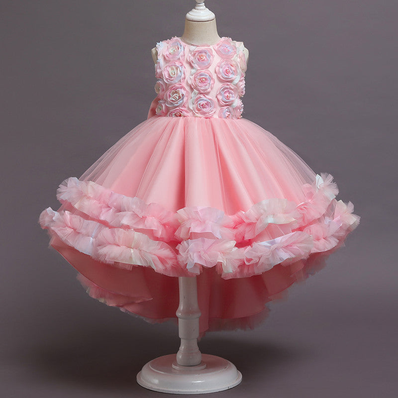 Flower Girl Trailing Dresses For Holiday Wedding Formal Graduation Party
