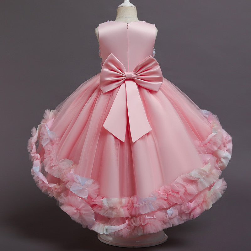 Flower Girl Trailing Dresses For Holiday Wedding Formal Graduation Party