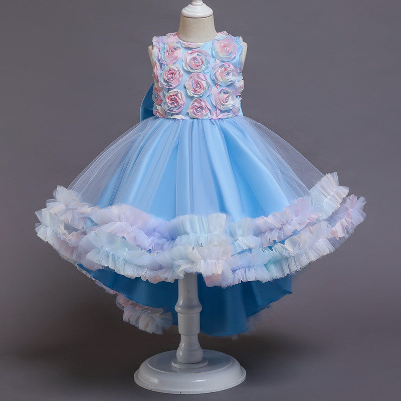 Flower Girl Trailing Dresses For Holiday Wedding Formal Graduation Party