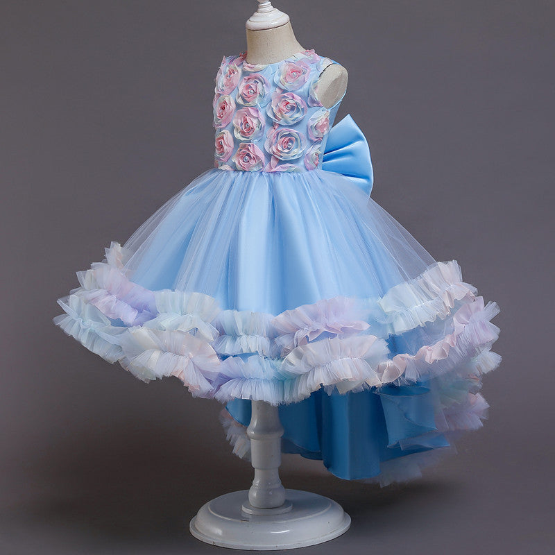Flower Girl Trailing Dresses For Holiday Wedding Formal Graduation Party