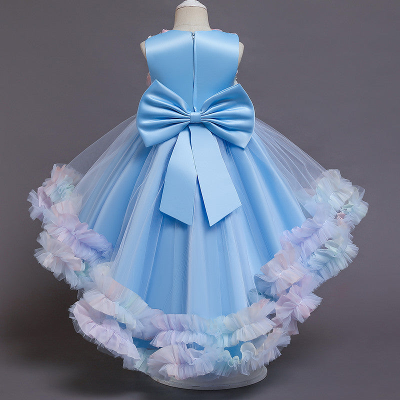 Flower Girl Trailing Dresses For Holiday Wedding Formal Graduation Party
