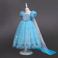 Frozen 2 Toddler Sequins Princess Trailing Costume Elsa Dress for Girls