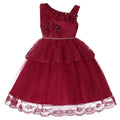 Flower Girl Dresses Lace Cute Princess Kids Formal Wedding Birthday Holiday Party