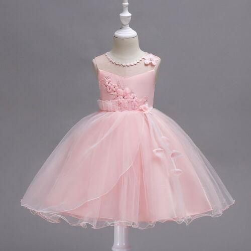 Flower Girl Dresses Kids Toddler Princess Knee Length Formal Bridesmaid Wedding Party Dress