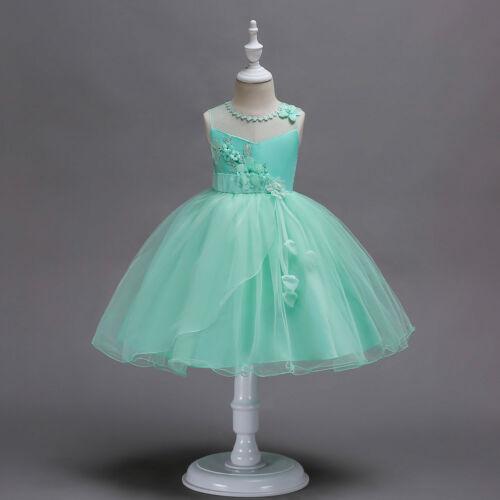 Flower Girl Dresses Kids Toddler Princess Knee Length Formal Bridesmaid Wedding Party Dress