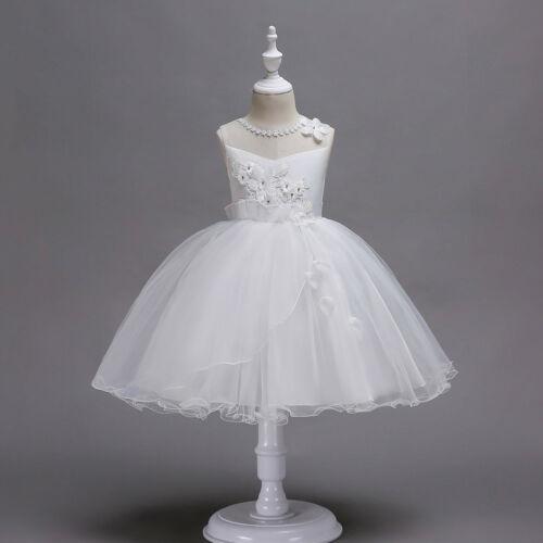 Flower Girl Dresses Kids Toddler Princess Knee Length Formal Bridesmaid Wedding Party Dress