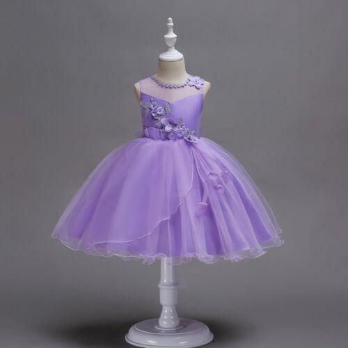 Flower Girl Dresses Kids Toddler Princess Knee Length Formal Bridesmaid Wedding Party Dress