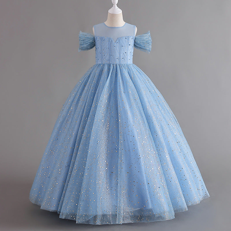 Flower Girl Dress Sequins Princess Birthday Party Holiday Ball Gown