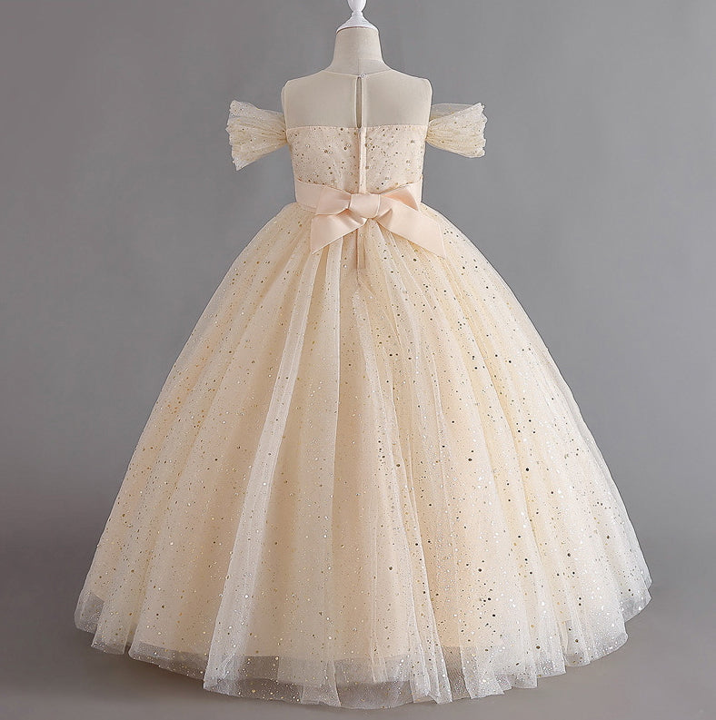Flower Girl Dress Sequins Princess Birthday Party Holiday Ball Gown