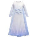 Frozen 2 Girls Elsa Princess Long Sleeve Cosplay Costume Dresses With Cape For Party Holidays