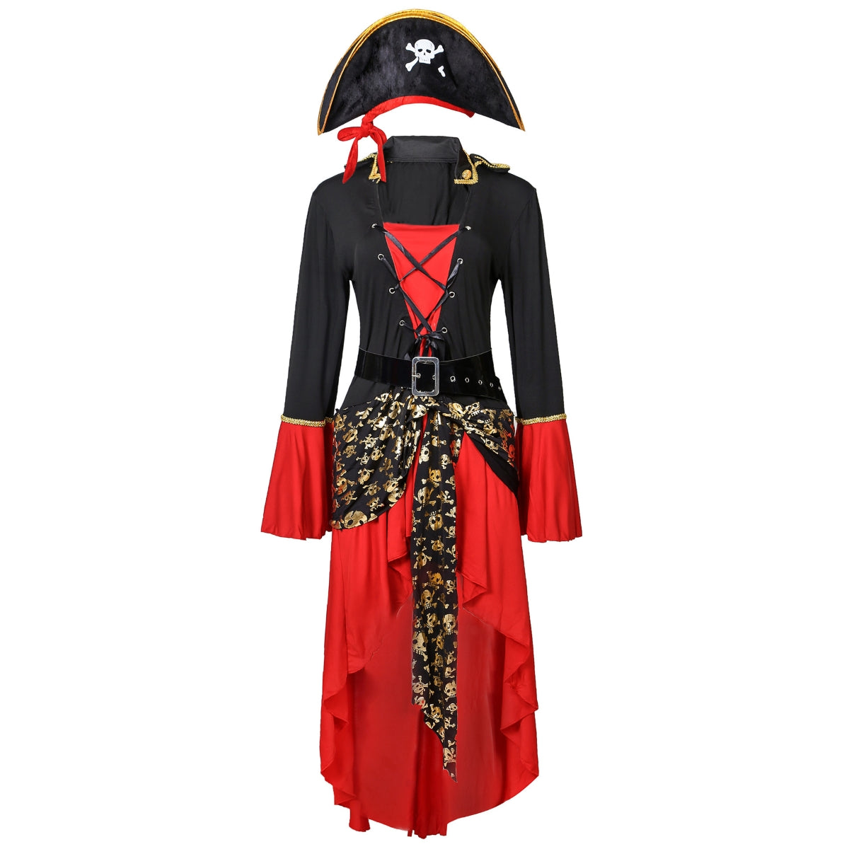Pirate Dress Costume Woman Cosplay Princess Dresses With Cape For Adult