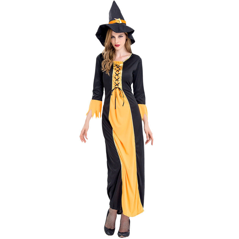 Women's Halloween Wicked Witch Costume Adult Cosplay Dress