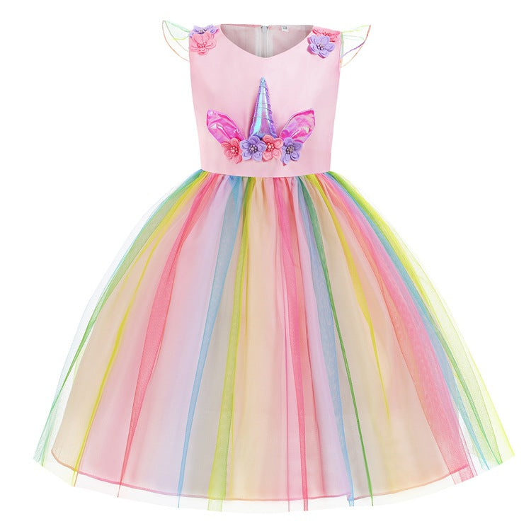 Unicorn Cosplay Girl Costume Dress For Party Holiday Wedding