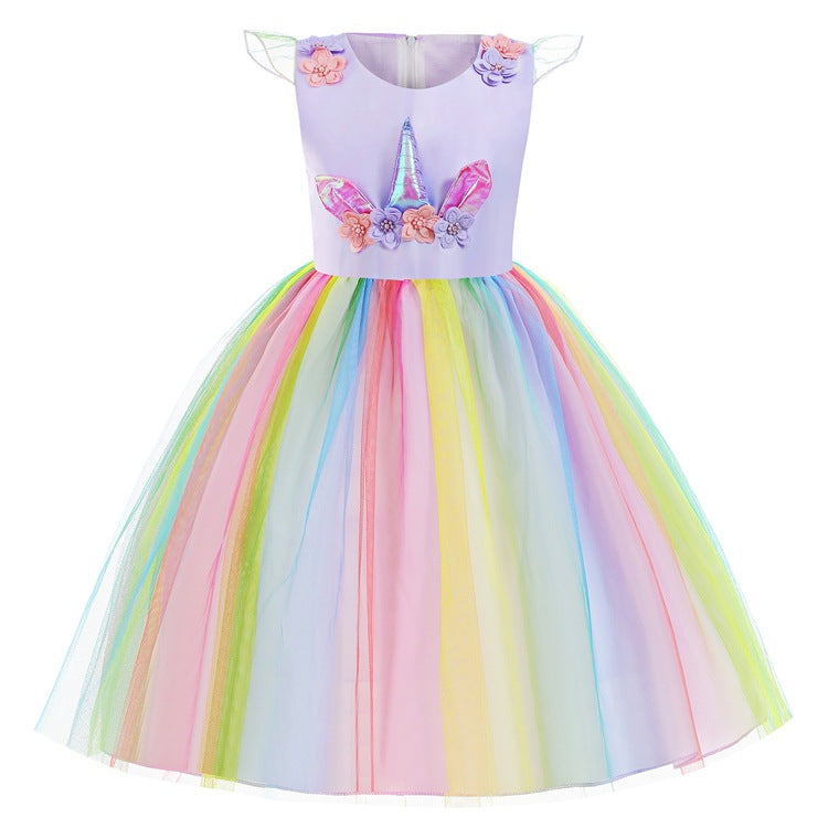 Unicorn Cosplay Girl Costume Dress For Party Holiday Wedding
