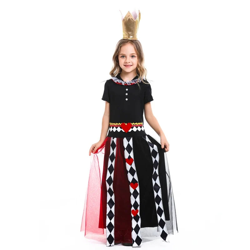 Alice The Red Queen New Girl Costume Dress Cosplay Party Holiday Halloween