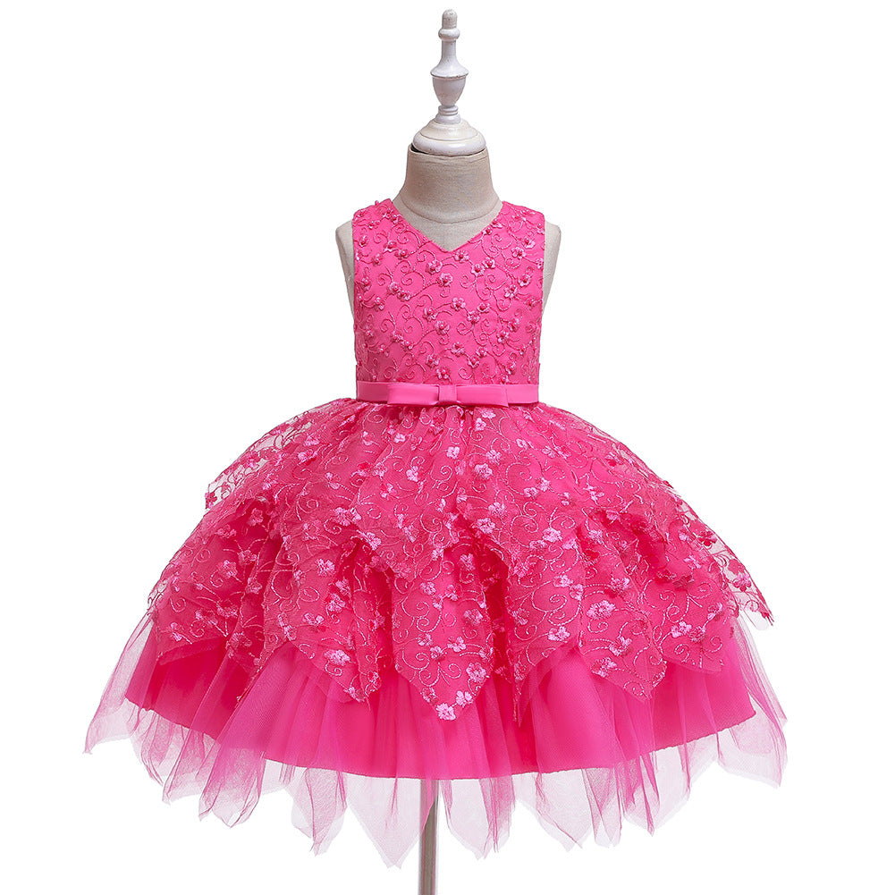 Flower Girl Dresses Sleveeless Formal Birthday Bridesmaid Princess Wedding Holiday Party