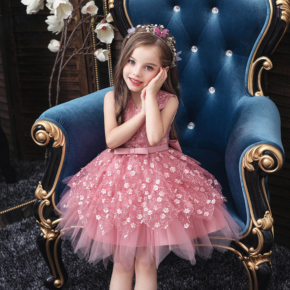 Flower Girl Dresses Sleveeless Formal Birthday Bridesmaid Princess Wedding Holiday Party