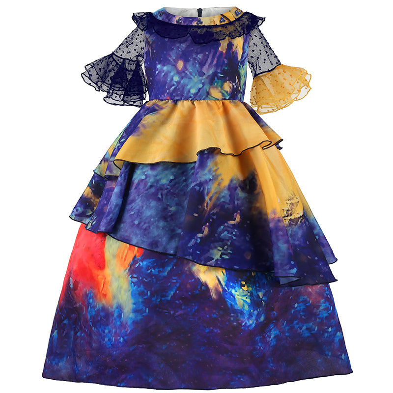 New Encanto Isabela Inspirated Cosplay Girl Costume Dresses