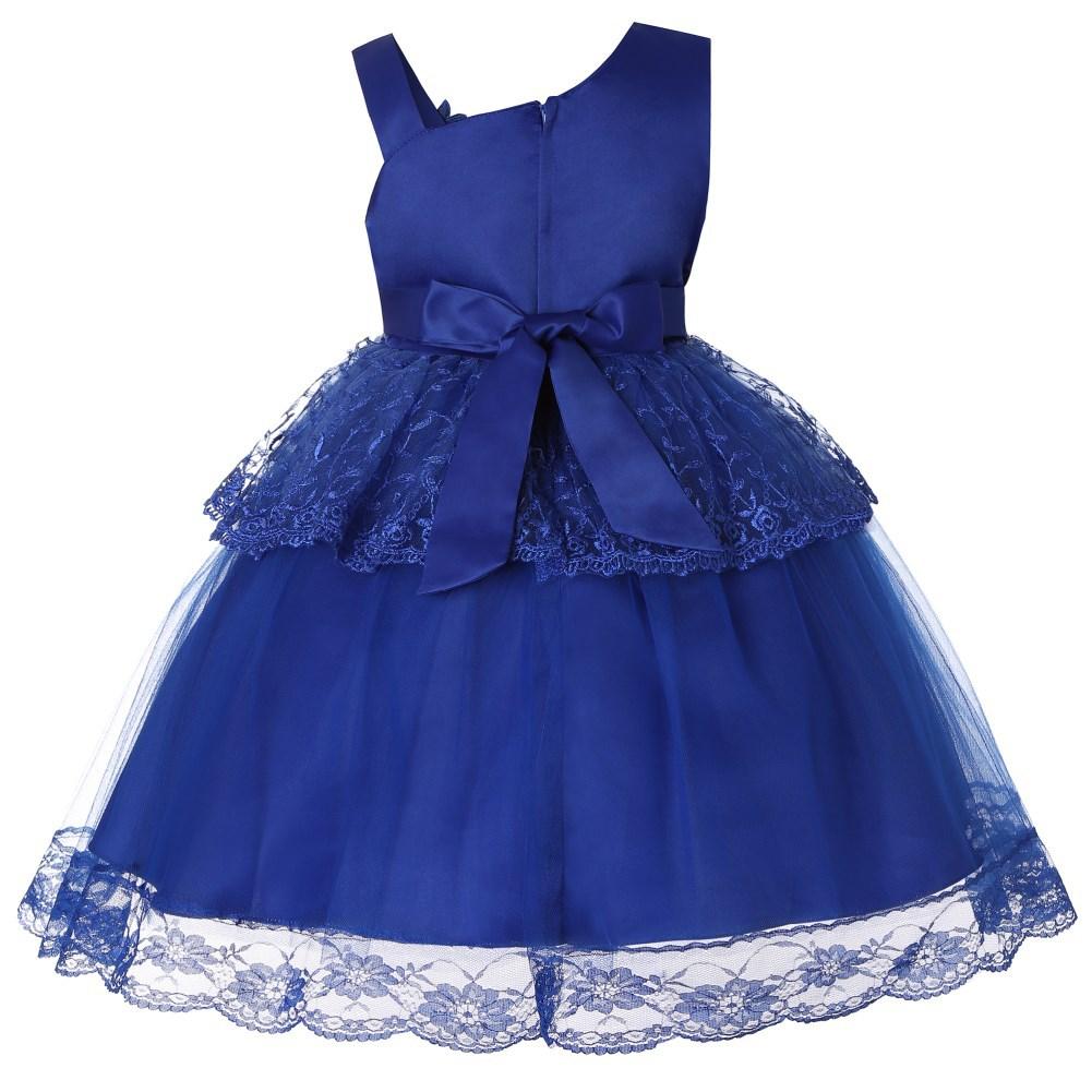 Flower Girl Dresses Lace Cute Princess Kids Formal Wedding Birthday Holiday Party