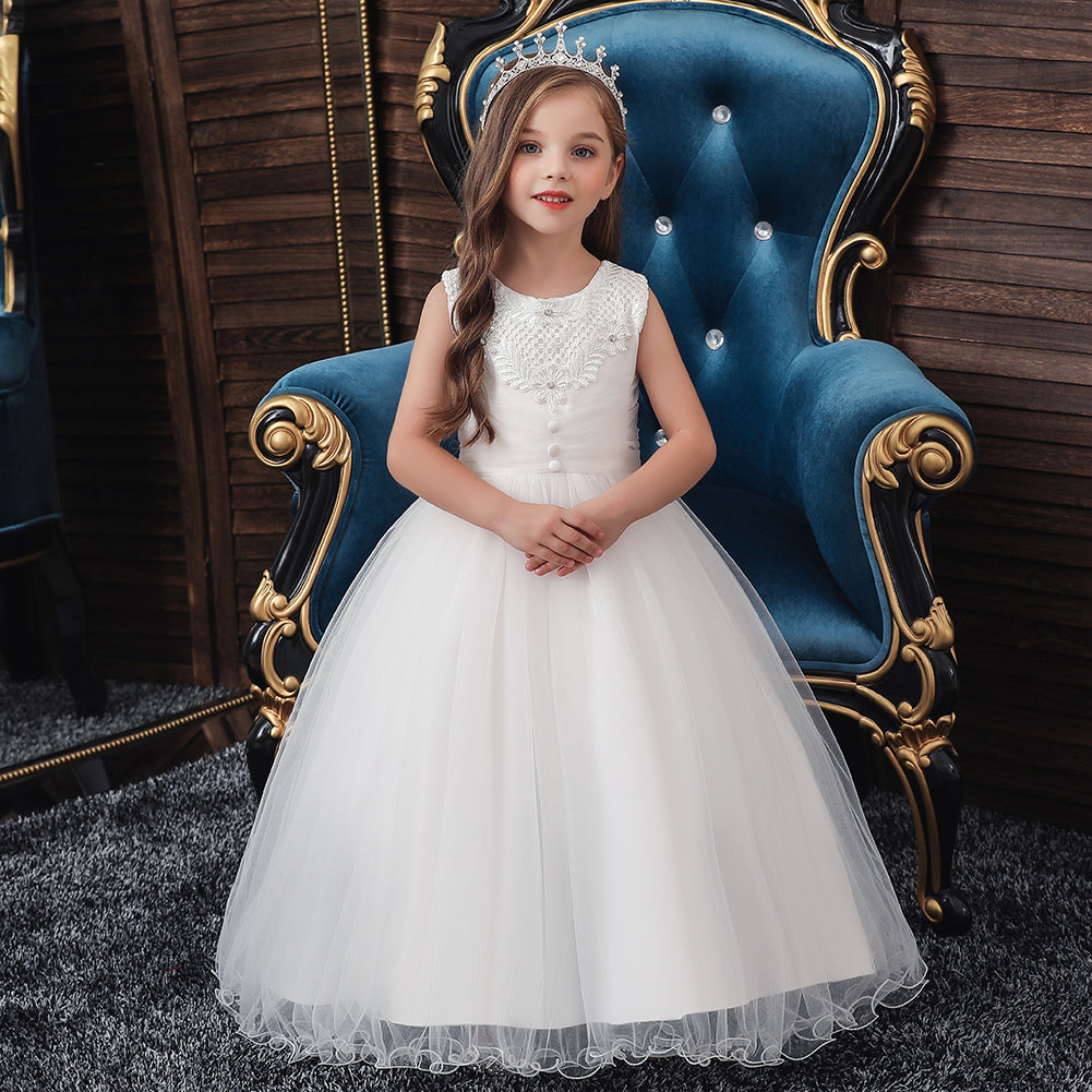 New Girls Full Length Ball Gown Dresses For Wedding Formal Holiday Party Bridesmaid