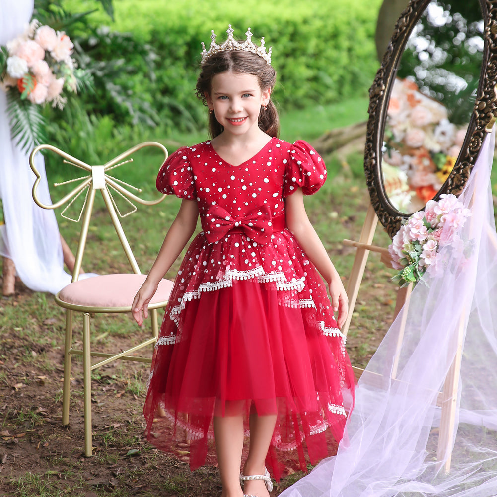 Flower Girl Dress  Birthday Princess Party Holiday Wedding Dresses Trailing