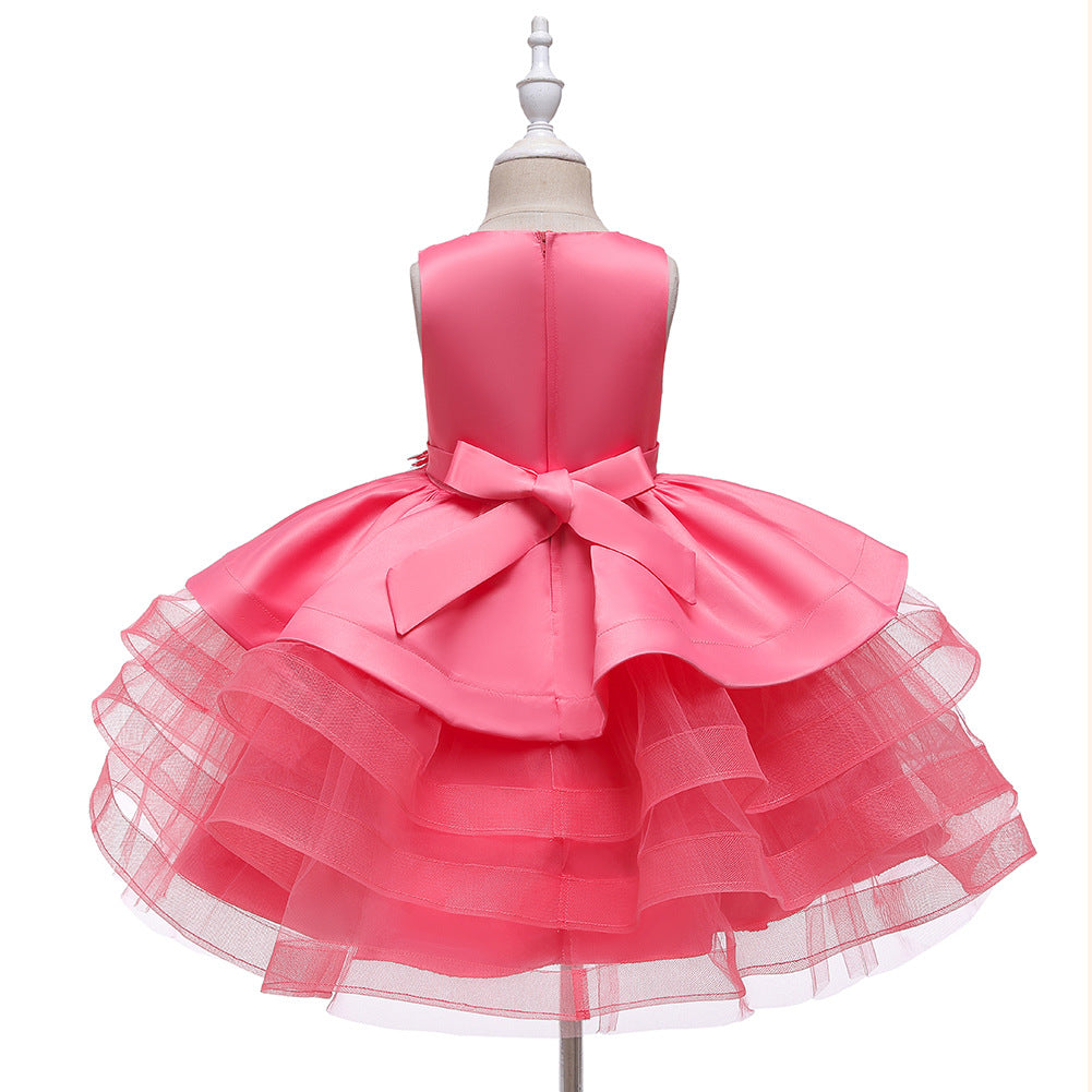 Flower Girl Dress Sequins Princess Dress Birthday Costume Party Holiday Wedding Dress