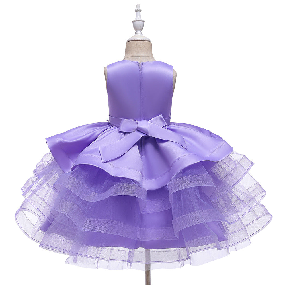 Flower Girl Dress Sequins Princess Dress Birthday Costume Party Holiday Wedding Dress