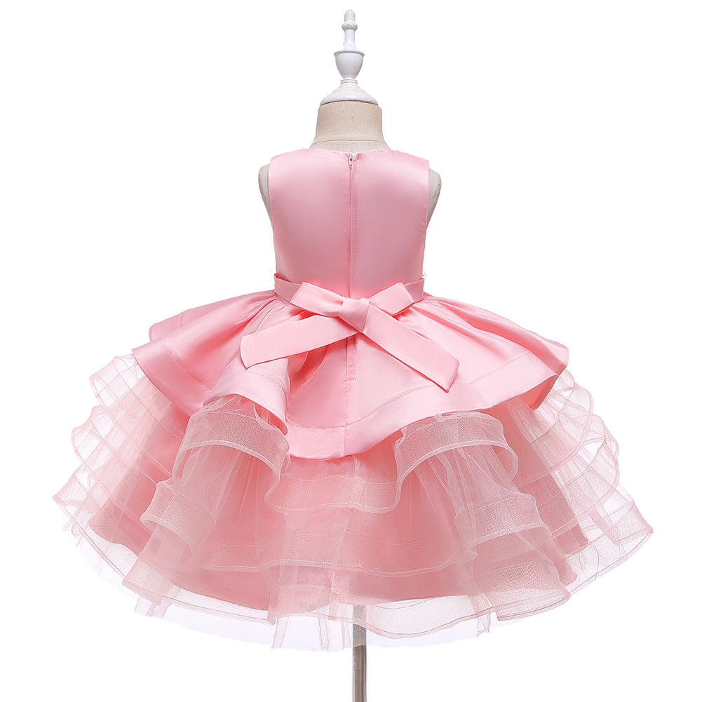 Flower Girl Dress Sequins Princess Dress Birthday Costume Party Holiday Wedding Dress
