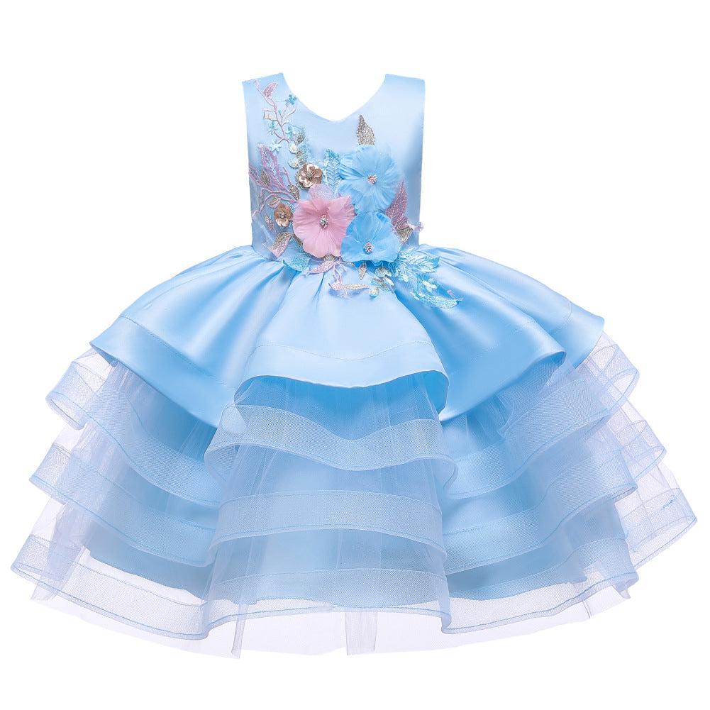 Flower Girl Dress Sequins Princess Dress Birthday Costume Party Holiday Wedding Dress
