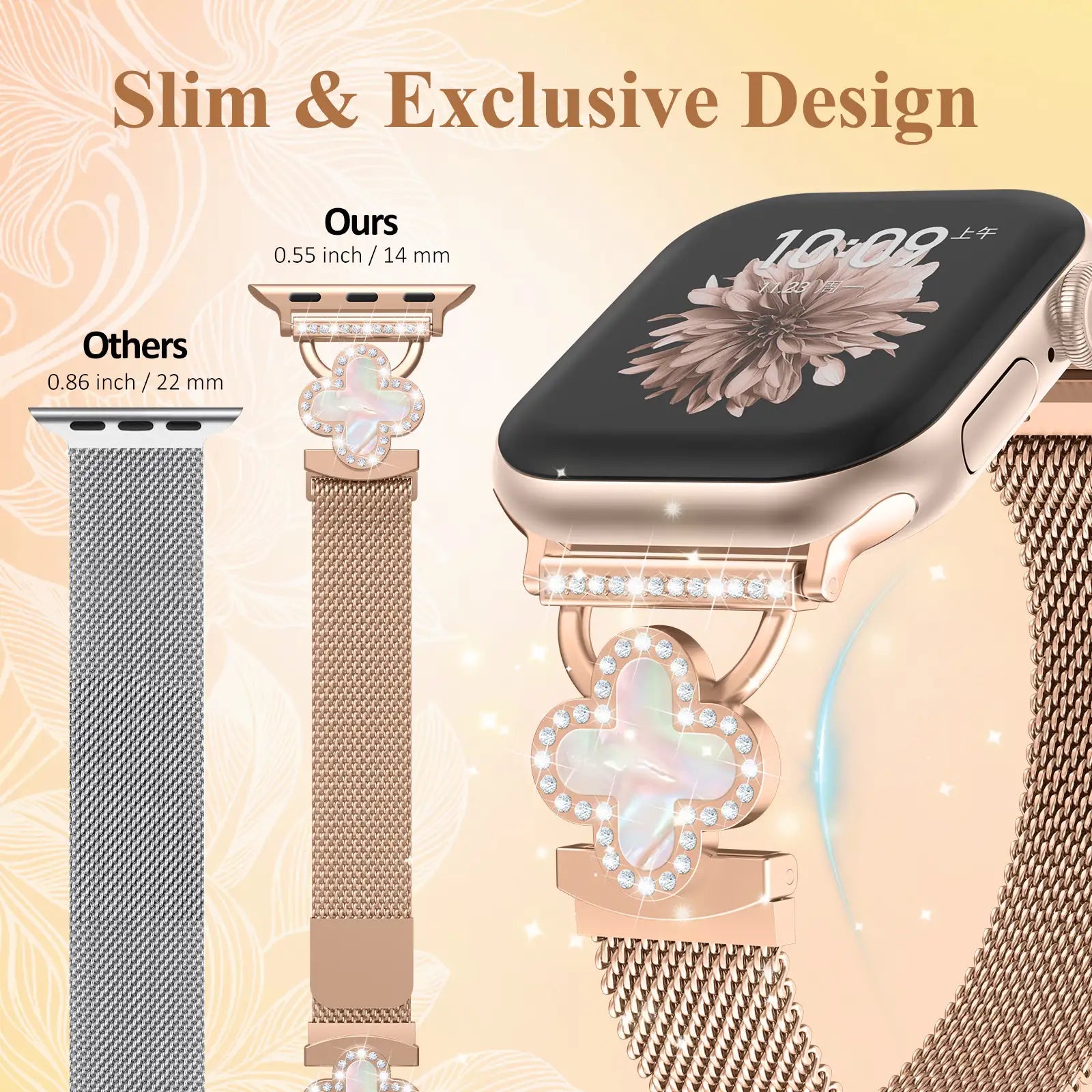 Slim-fit Milanese Clover strap For Women